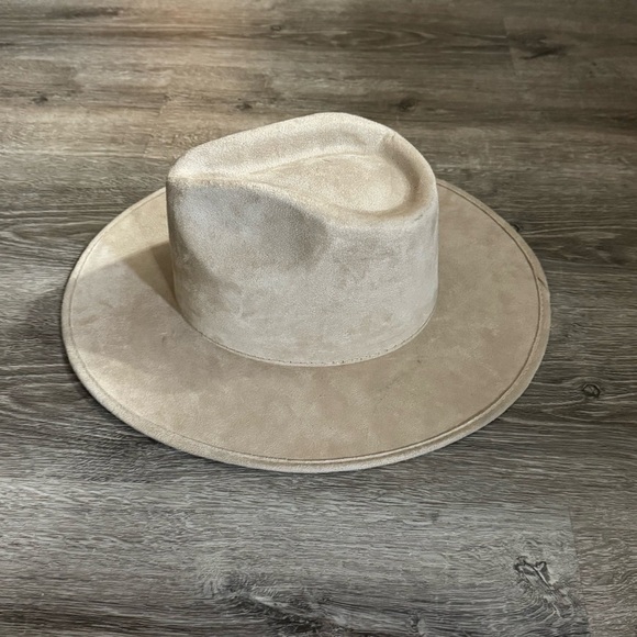 Texas Country Western Boots Authentic Suede Tan Flat Brim Cowboy Hat - Picture 4 of 11